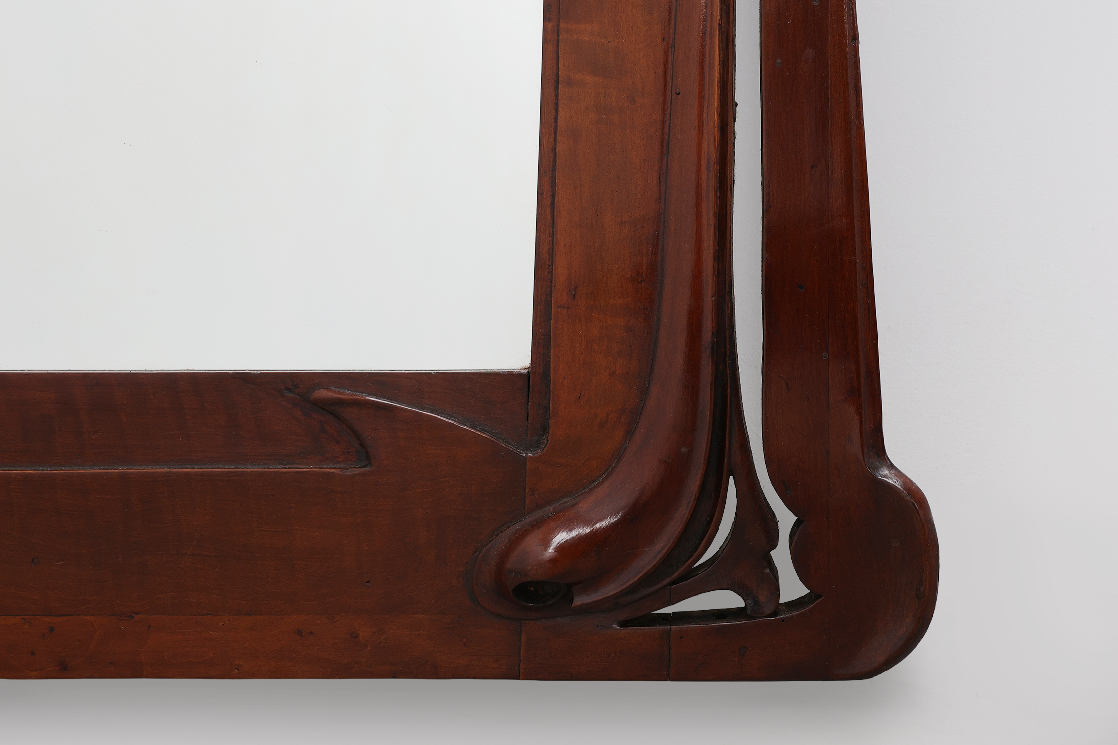 Large carved Art Nouveau Mirror Belgium, ca. 1900thumbnail